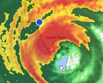 Hurricane Ian satellite image