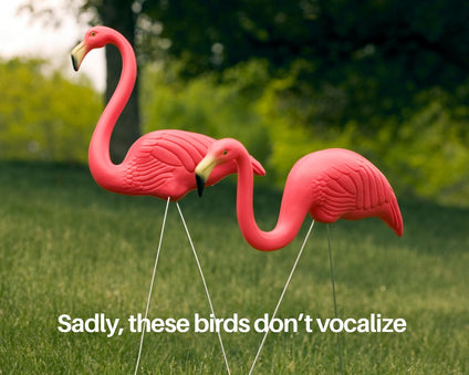 Pink Flamingo lawn ornaments