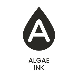 Icon showing shipping box uses algae ink