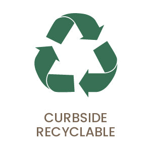 Symbol showing shipping materials are curbside recyclable 